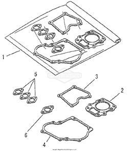 Gasket Set Diagram and Parts List for 1504-2  Briggs and Stratton Generator